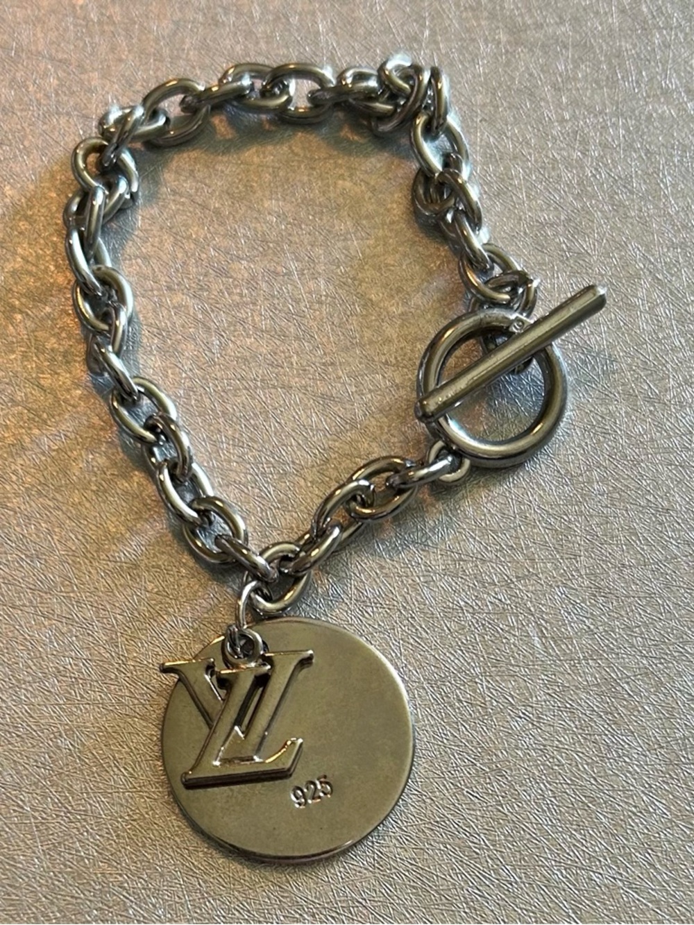 Silver Designer Inspired Toggle Bracelet - Picture 2 of 7
